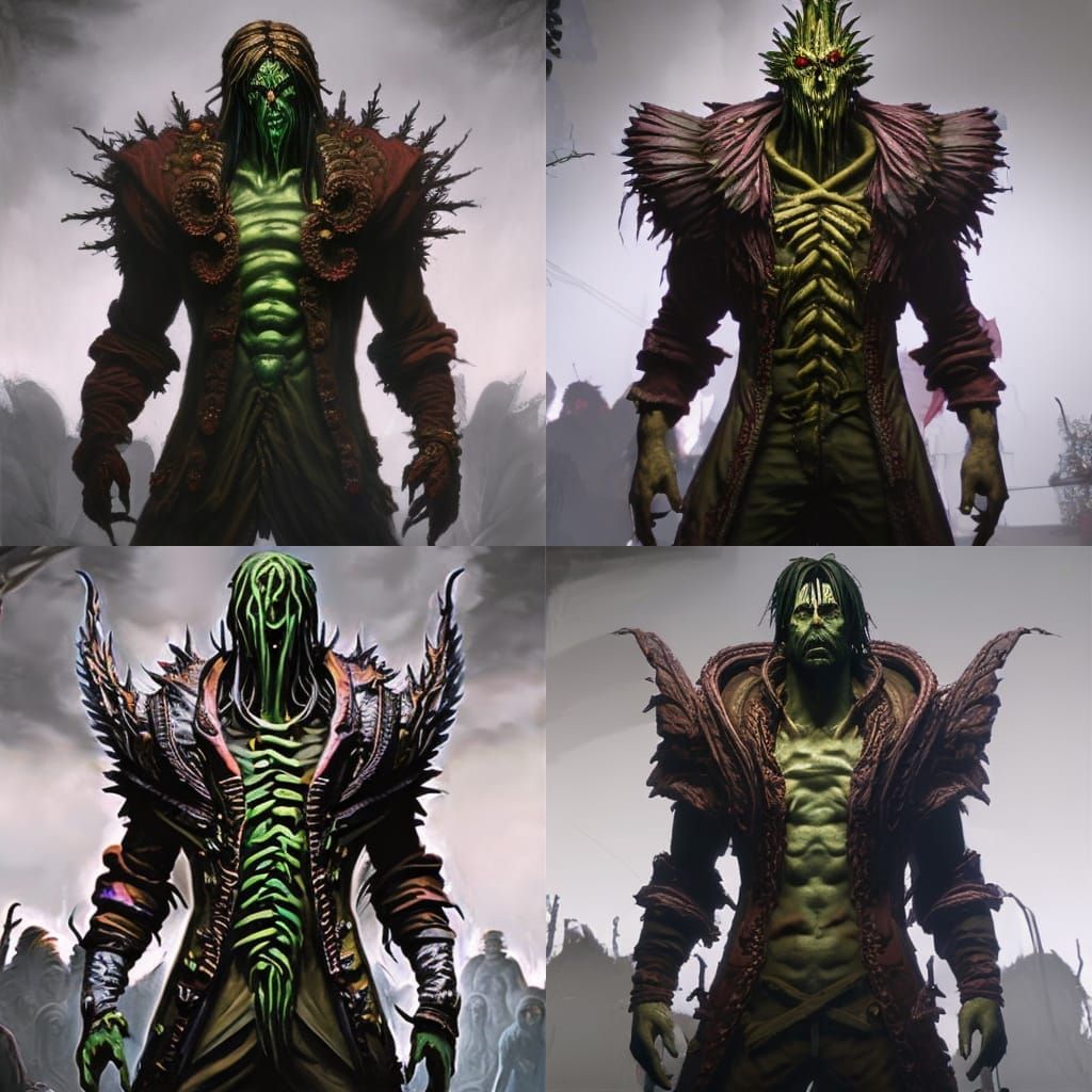 Horrific Cyberpunk Mutant in Darksiders Style
