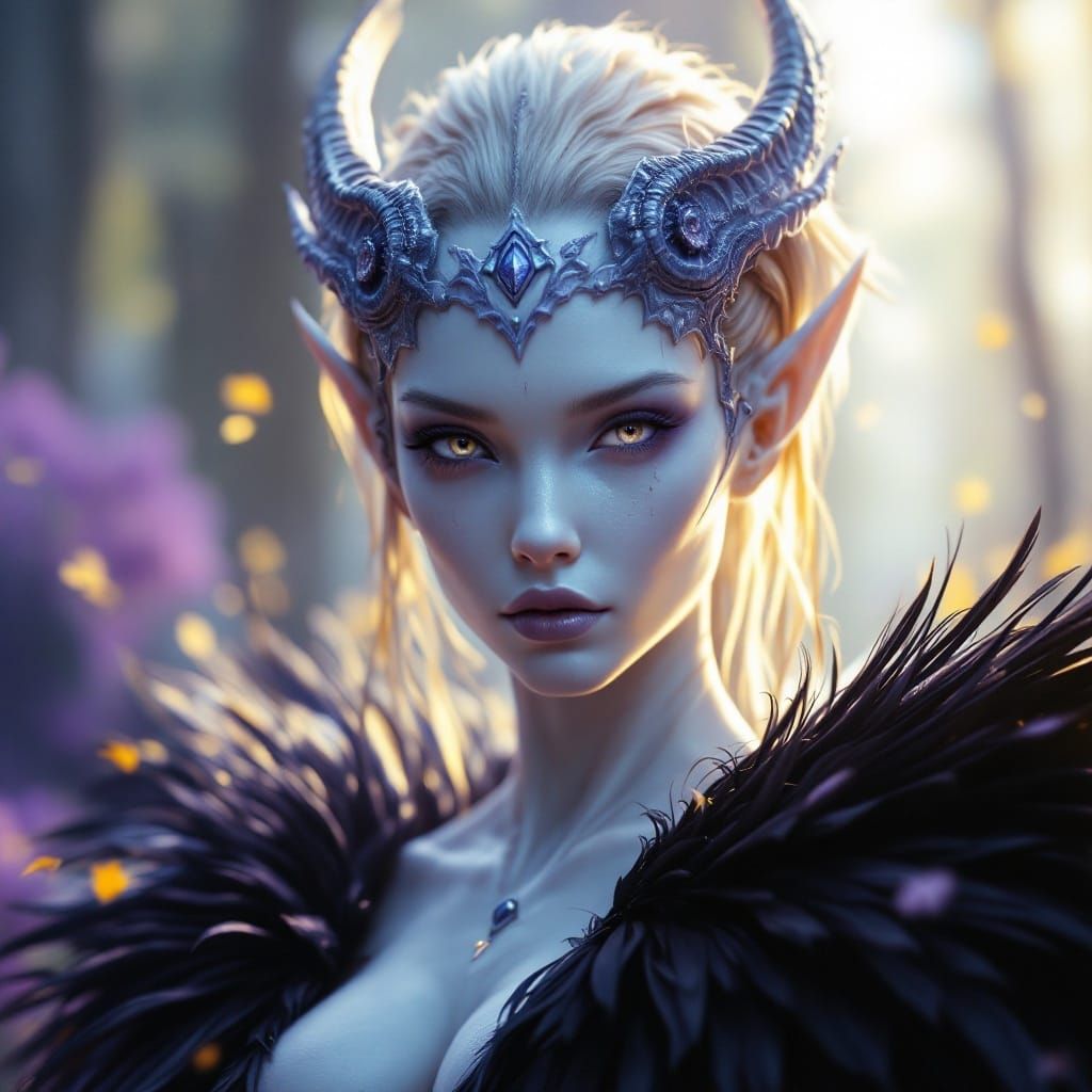 Ethereal Female Alien in Dark Fantasy Concept Art
