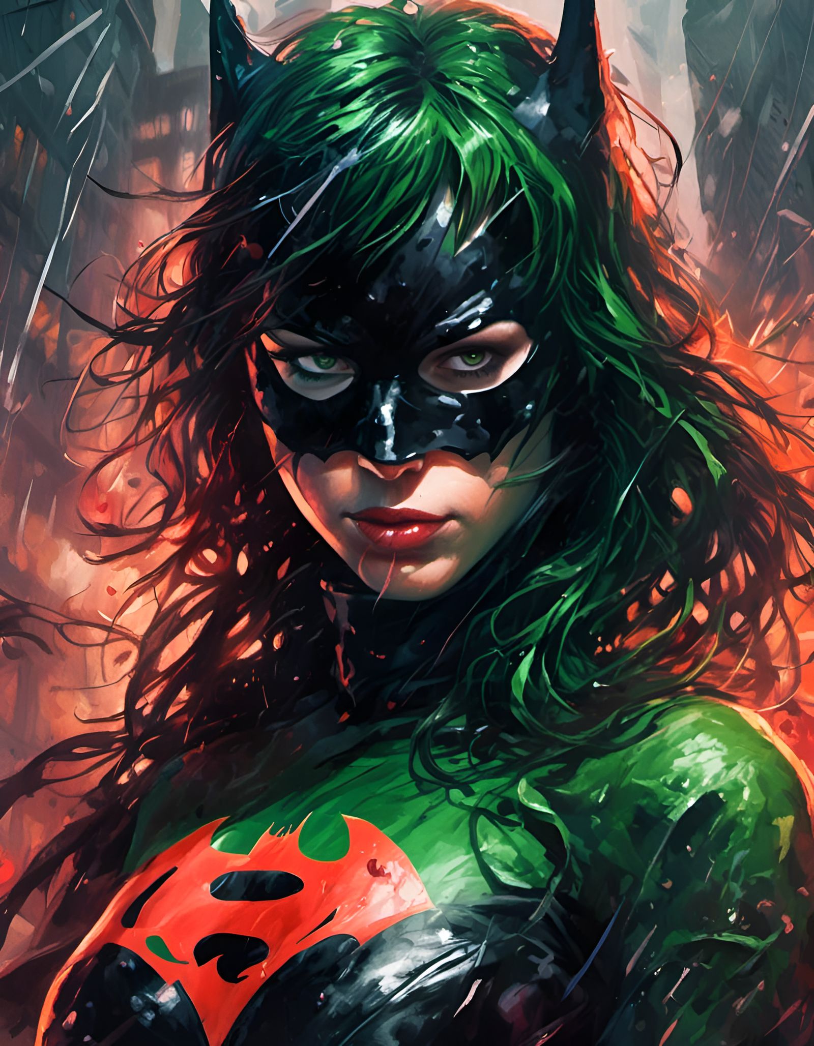 Wounded Superhero in Rain: Hyperdetailed Cinematic Portrait