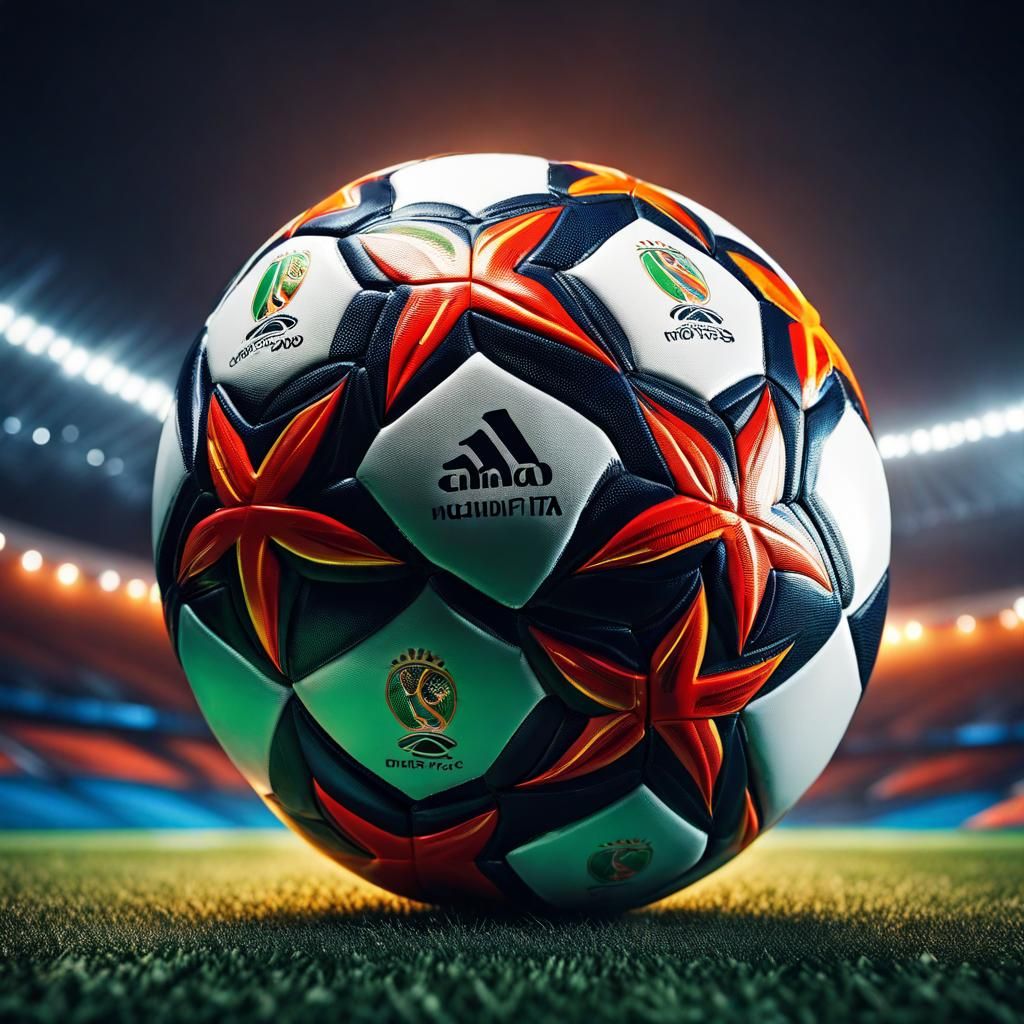 Hyperrealistic World Cup Soccer Ball in Cinematic Style