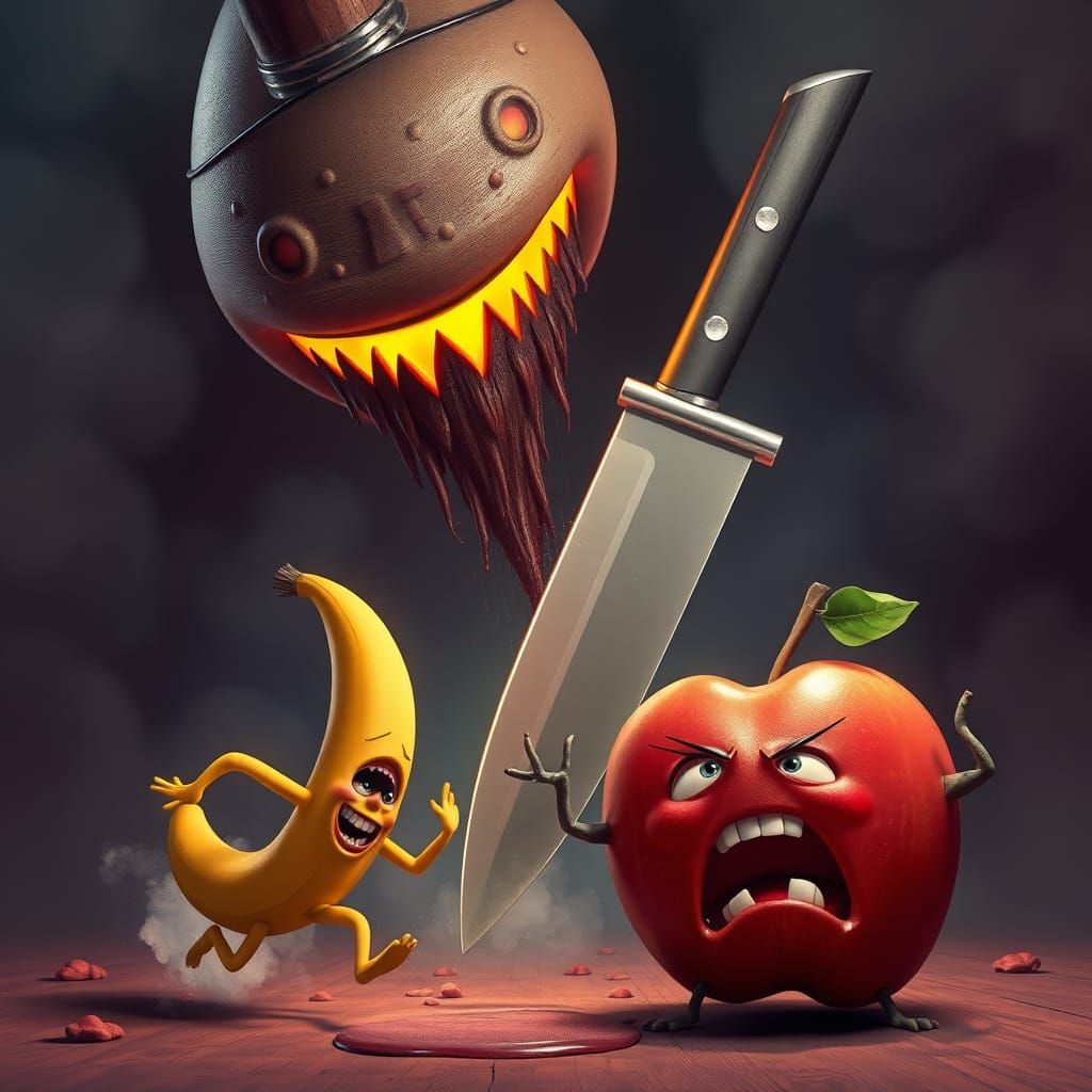 Fruits Escape Knife: Fantasy Concept Art