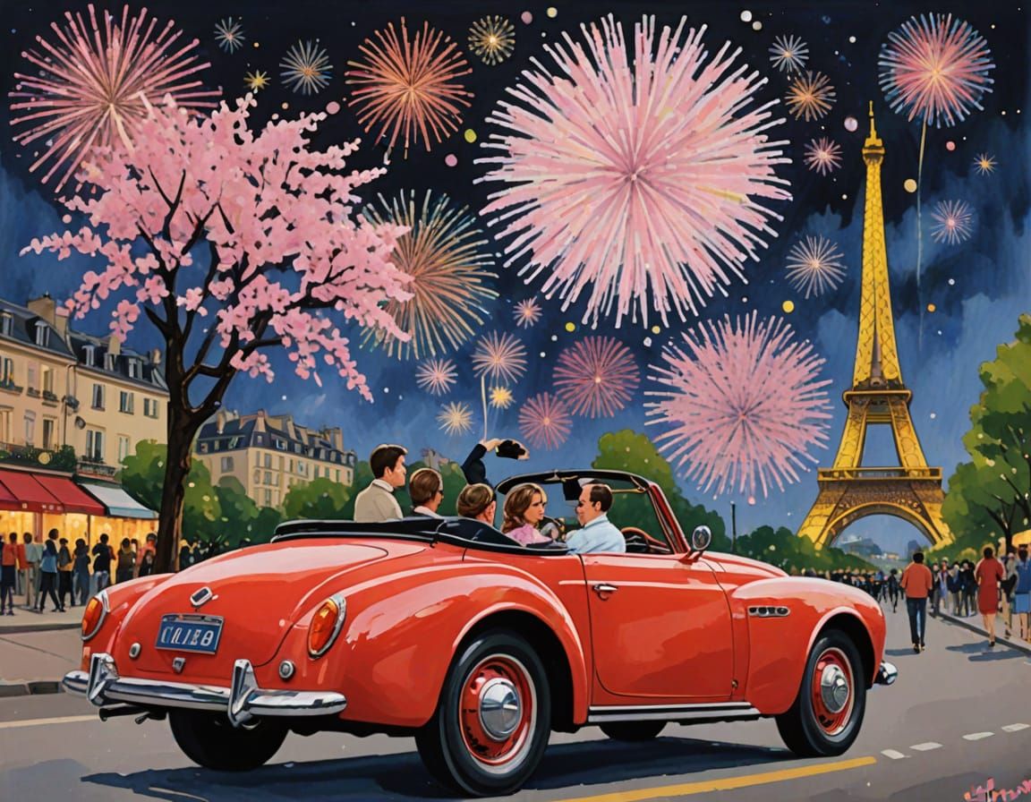 Parisian Family Celebrates Bastille Day in Colorful Style