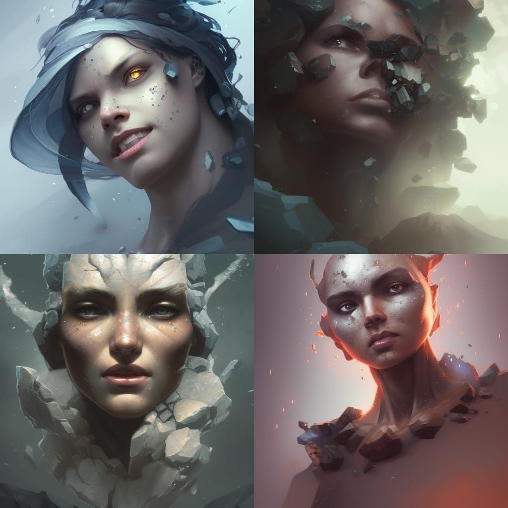 Earth Genasi Portrait in Artgerm Style