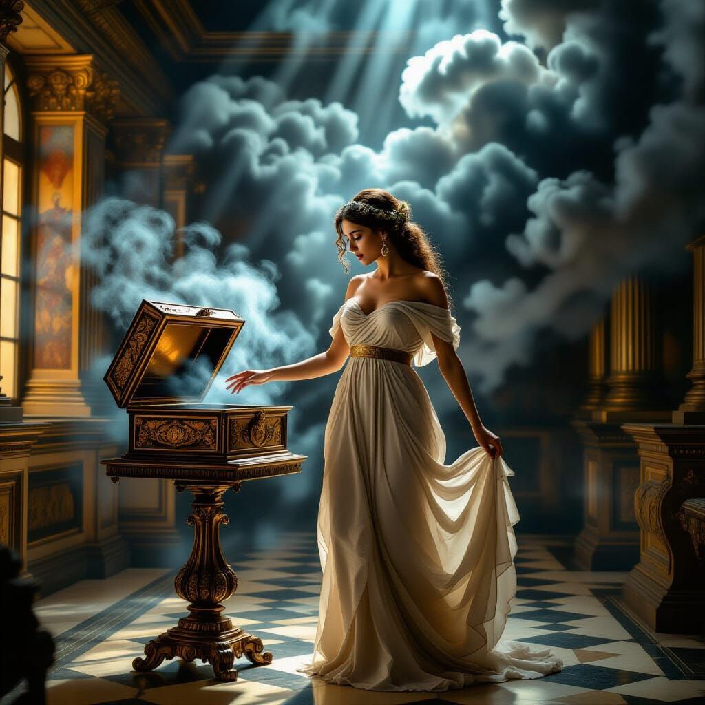 Pandora's Box: A Baroque Action Photography Scene