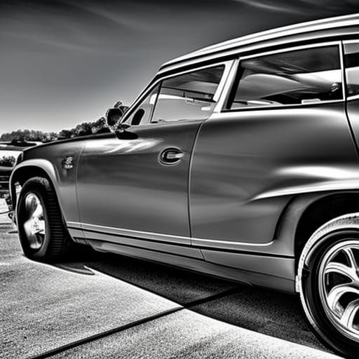 Hyperrealistic Winged Car in High Definition