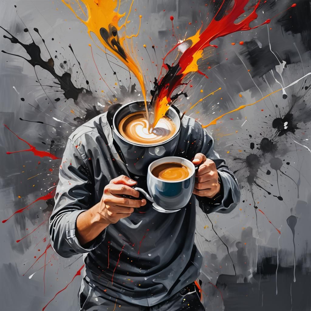 Abstract Expressionism: Coffee in Morning Light