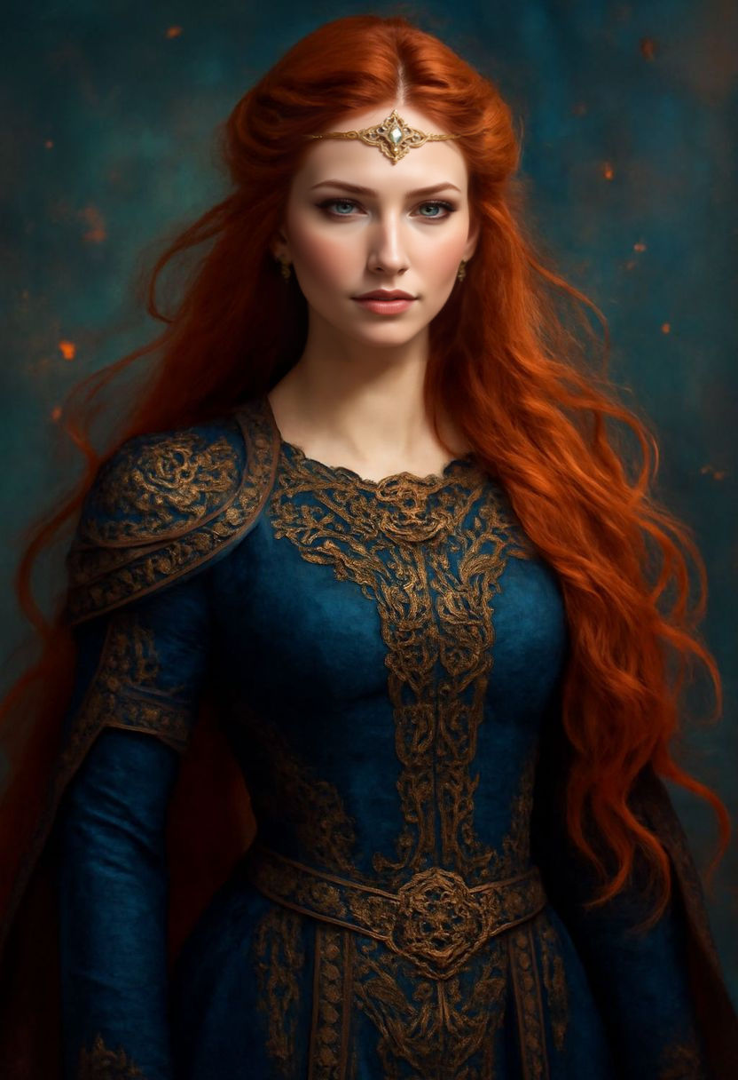 Enchanting Norse Princess Portrait in Fantasy Art