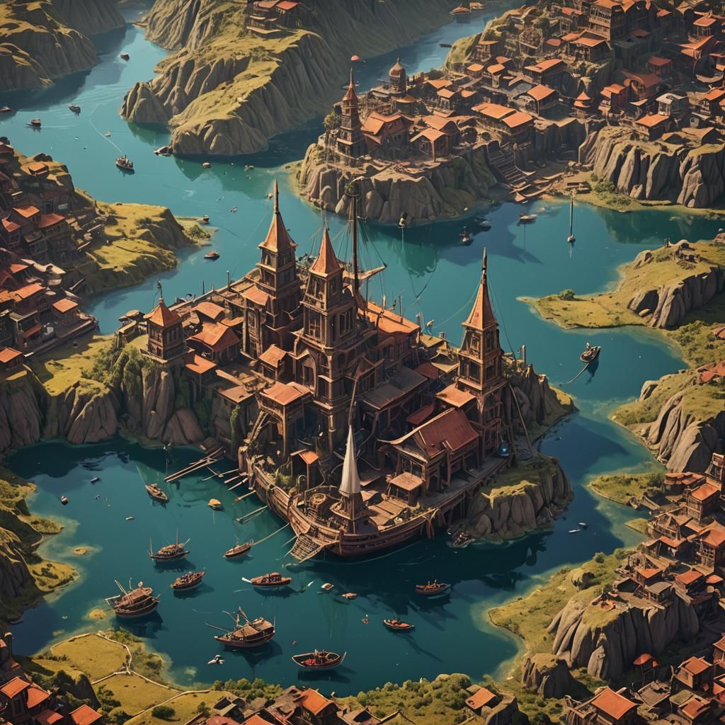 Fantastical Titan Titration at Lake Titicaca: Matte Painting