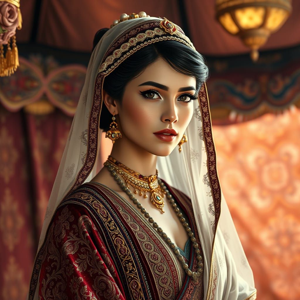 Elegant Ottoman Noblewoman Portrait
