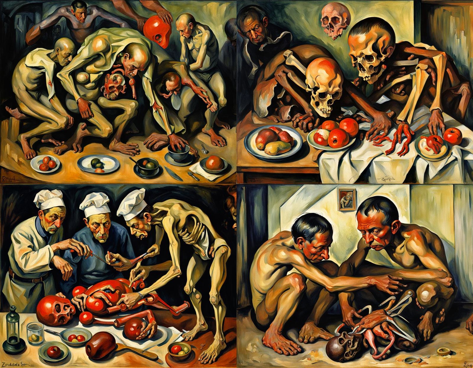 Surreal Mutant Homunculus Inspired by Expressionist Masters