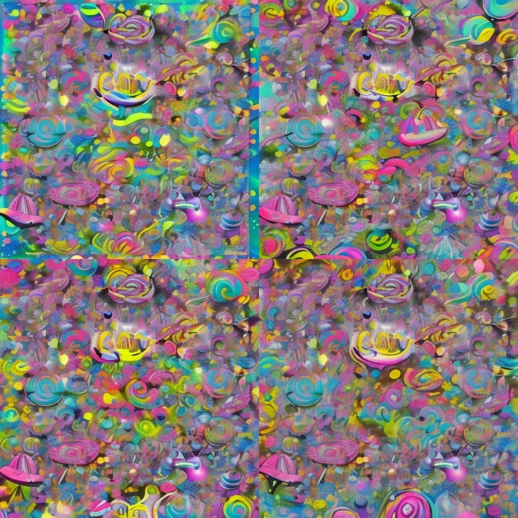 Psychedelic Pink Daisies in a Gouache Wonderland