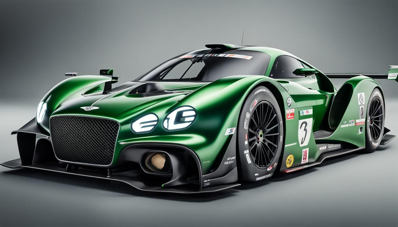 Green Bentley Hypercar Race Car at Le Mans