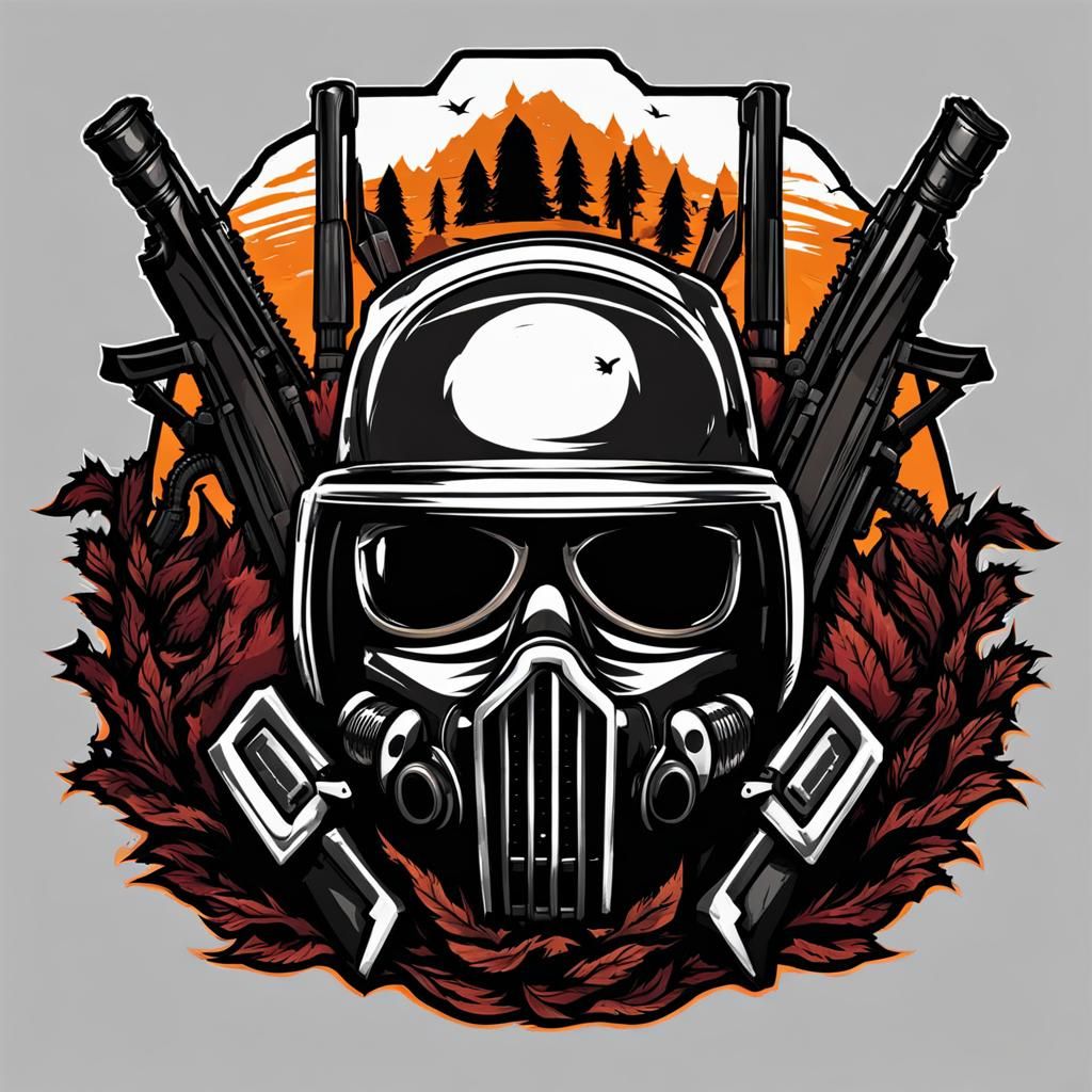 Terrifying PUBG Logo: Dark and Gritty Design