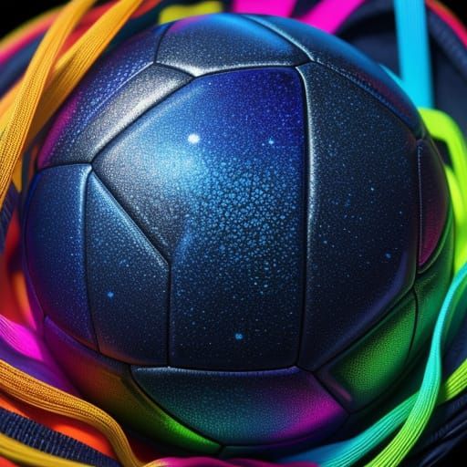 Surreal Macro Photograph of Soccer Ball in Bag