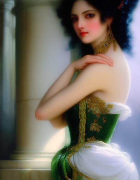 Rococo Lady: Eerie Fantasy Book Cover Art