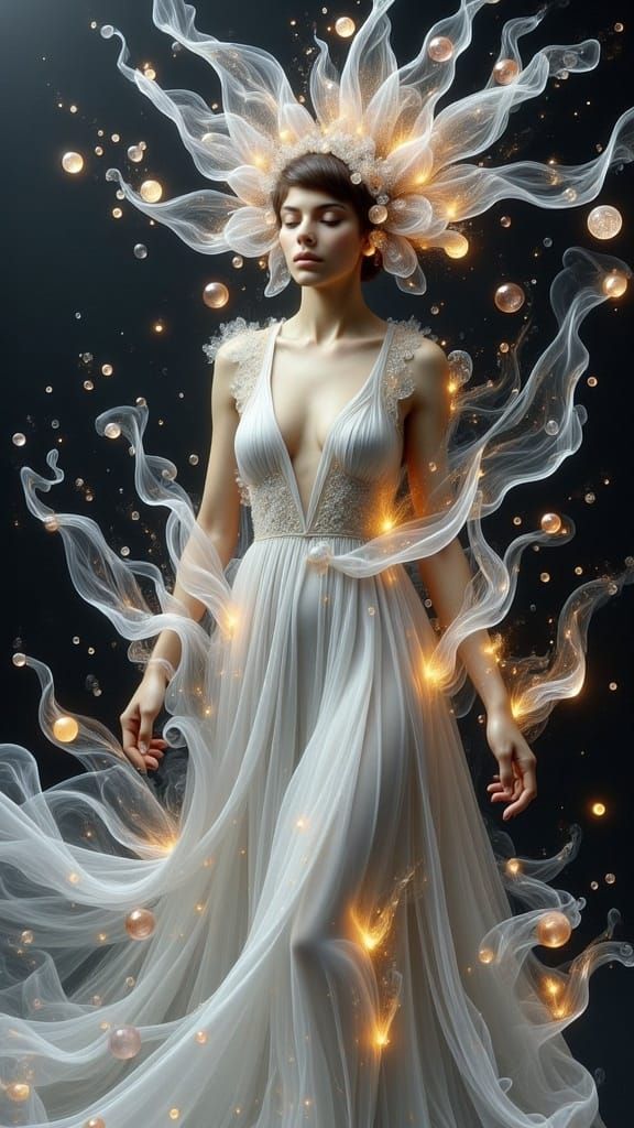 Ethereal Beauty in a Gown of Silk