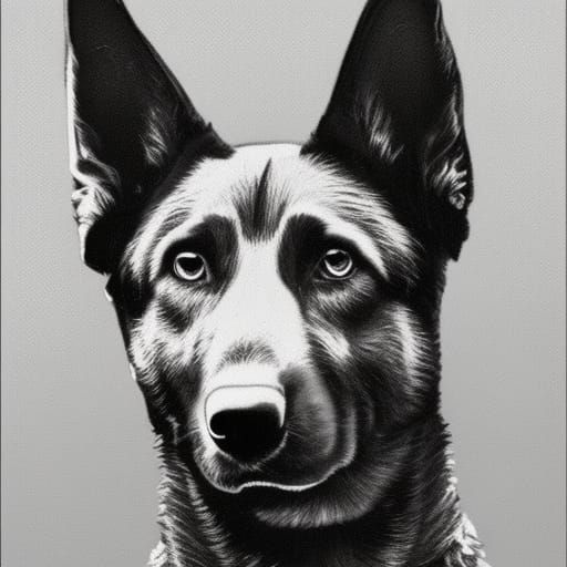 Majestic German Shepherd Portrait in Artgerm Style