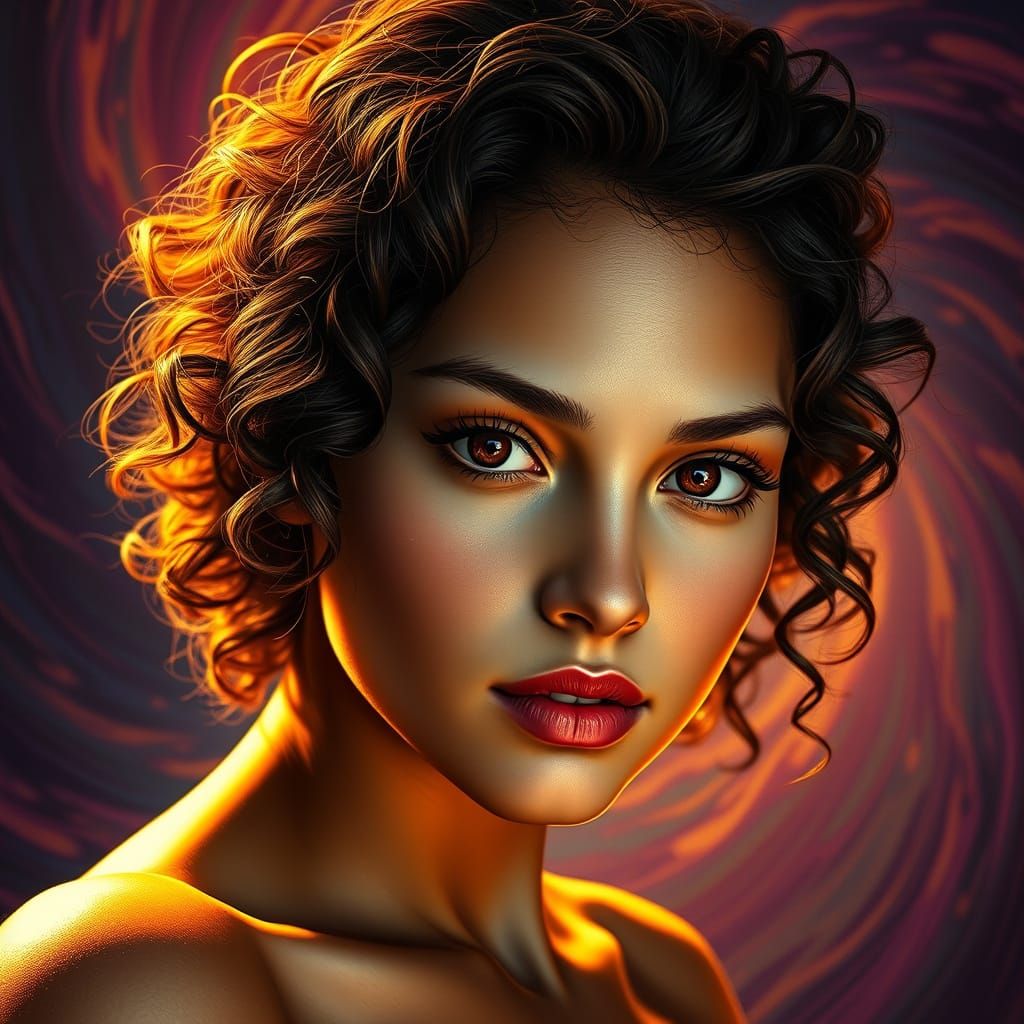 Confident Beauty in a Dreamlike World