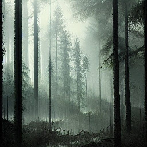 Sinister Forest Landscape
