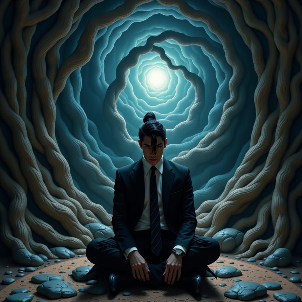 Yakuza Boss with Dragon Tattoo in Kurosawa Style