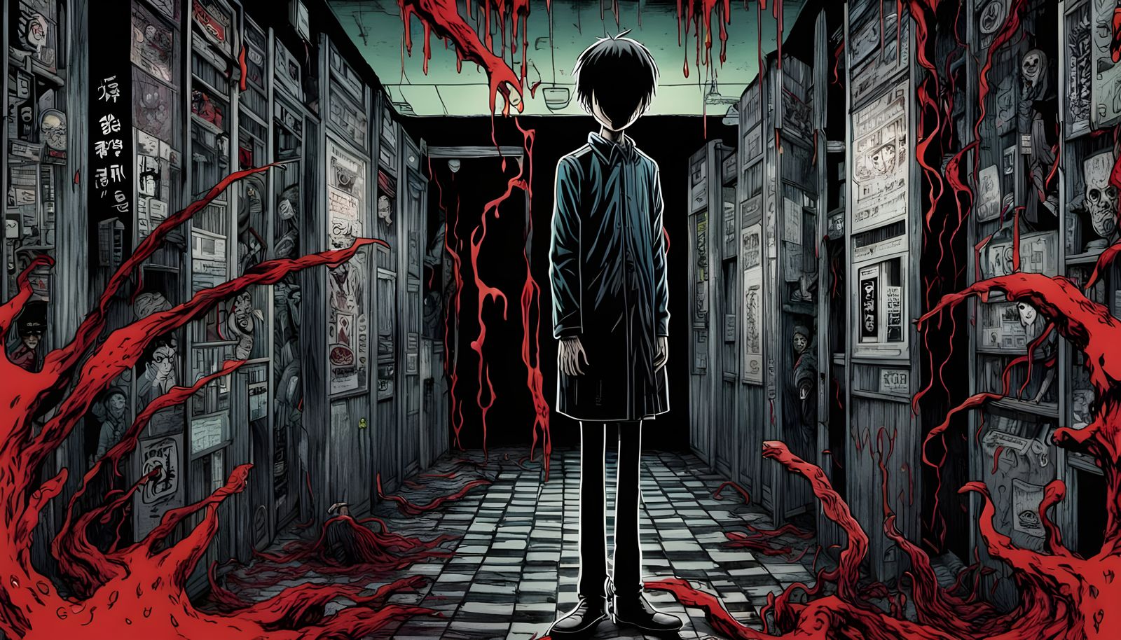 Junji Ito Horror Figure Entombed in Blade