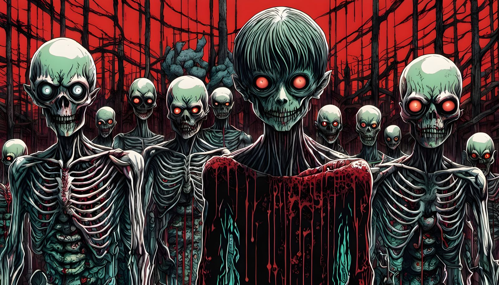 Cyberpunk Horror Figure Emanates Unyielding Terror