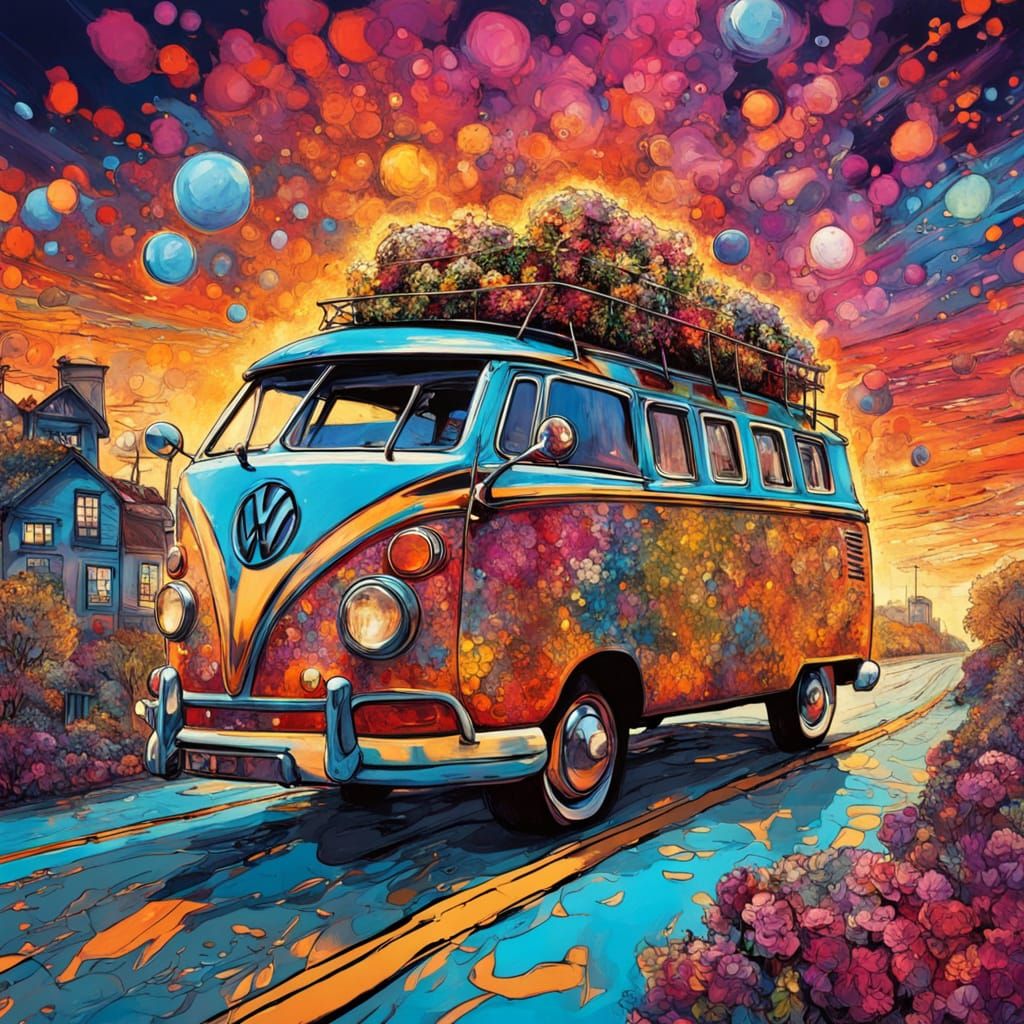 Sauerkraut Traffic Jam: Surrealist Fantasy Art