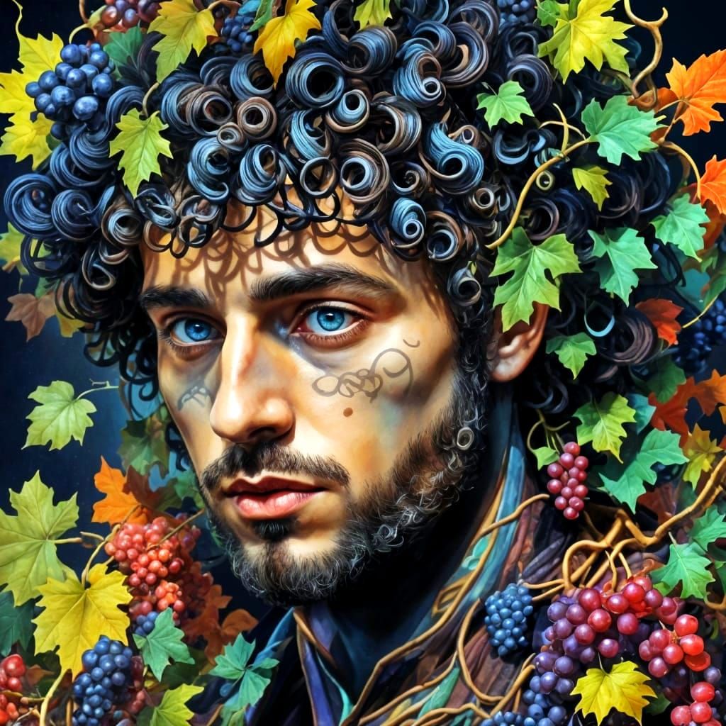 Grapes as an italian man 2