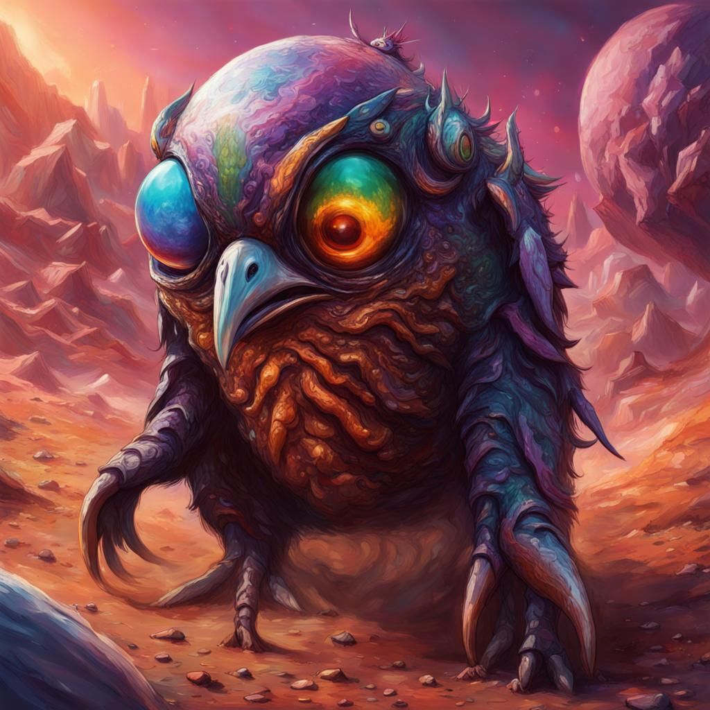 Zerglings with Penguin Beaks in Hyperrealistic Splash Art