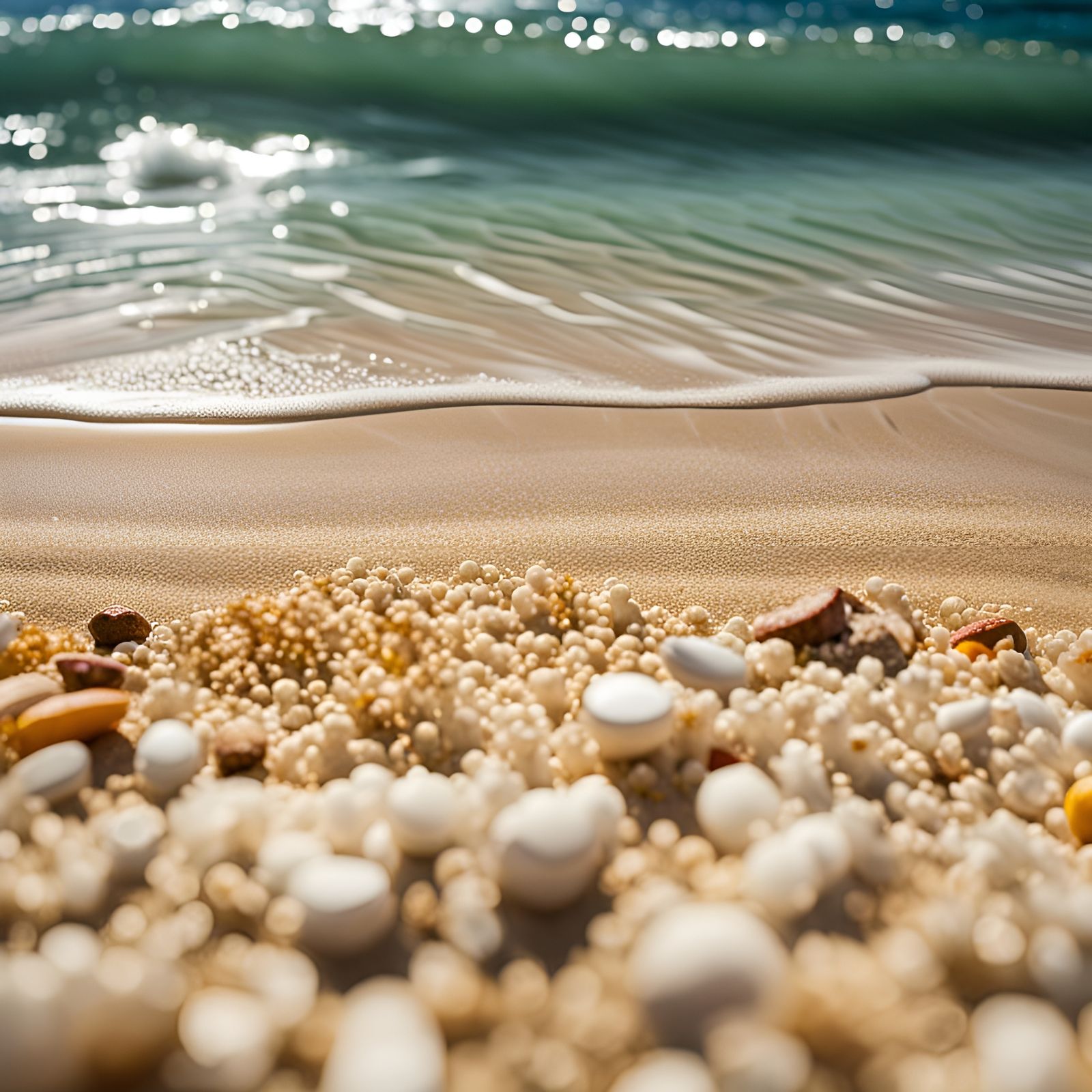 Tropical Beach in Sharp Focus