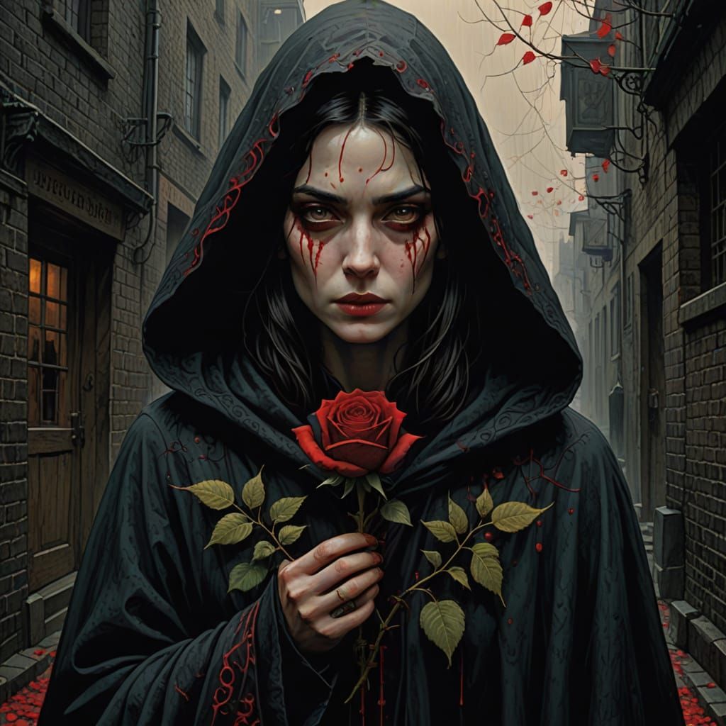 Elegant, Dark 'MD' Monogram in Gothic Typography