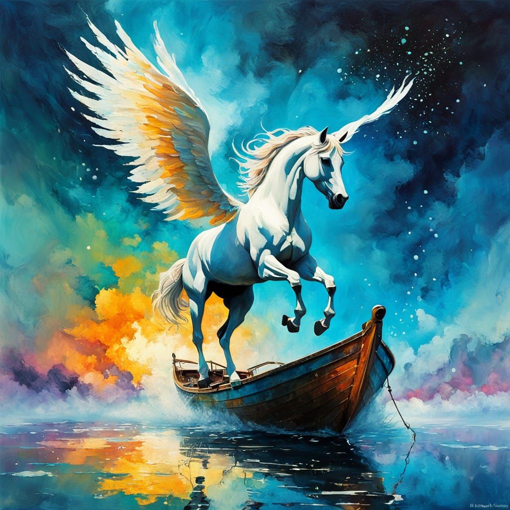 Whimsical Pegasus in Ethereal Dreamscapes