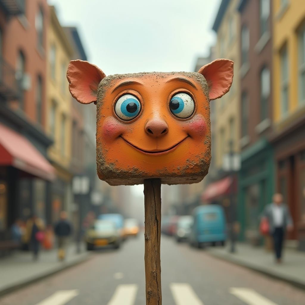 Whimsical City Brick Character