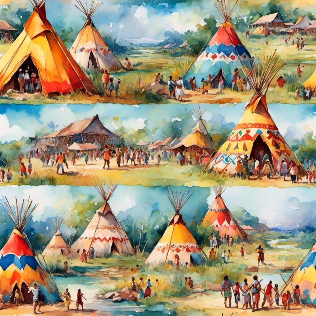 Native Americans village