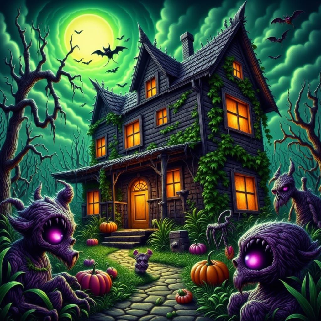 Twisted Halloween Creatures Haunt Living Haunted House