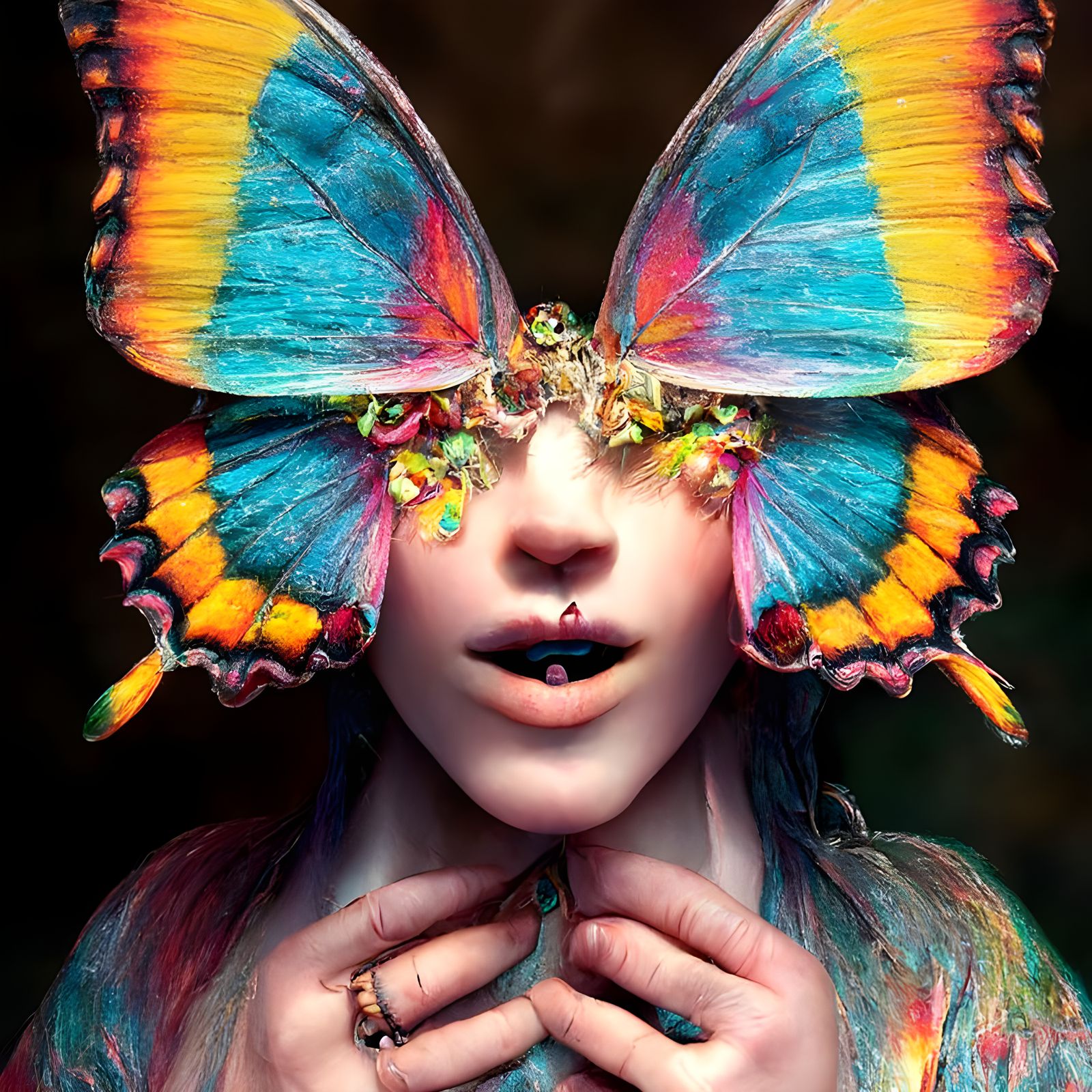 Holographic Butterfly in Arcane Ethereal Style