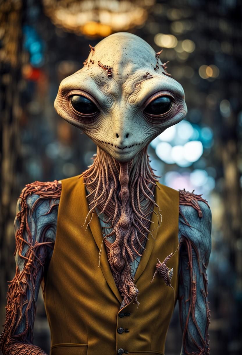 Photorealistic Aliens in Exotic Fashion: Hyperdetailed 8K