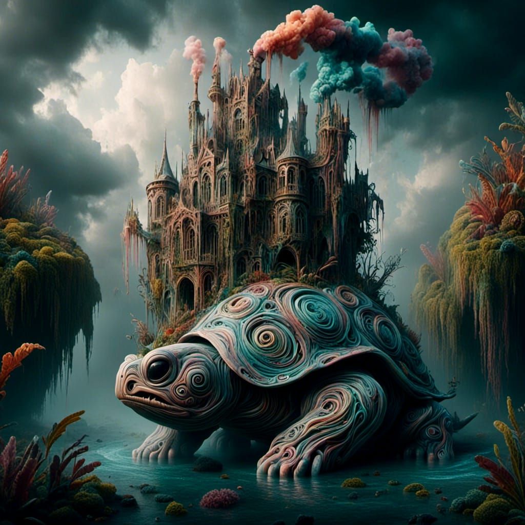 Castle Turtle Hybrid: A Whimsical AI Creation