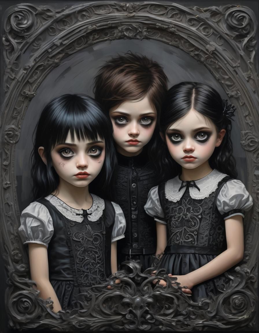 "cute goth siblings