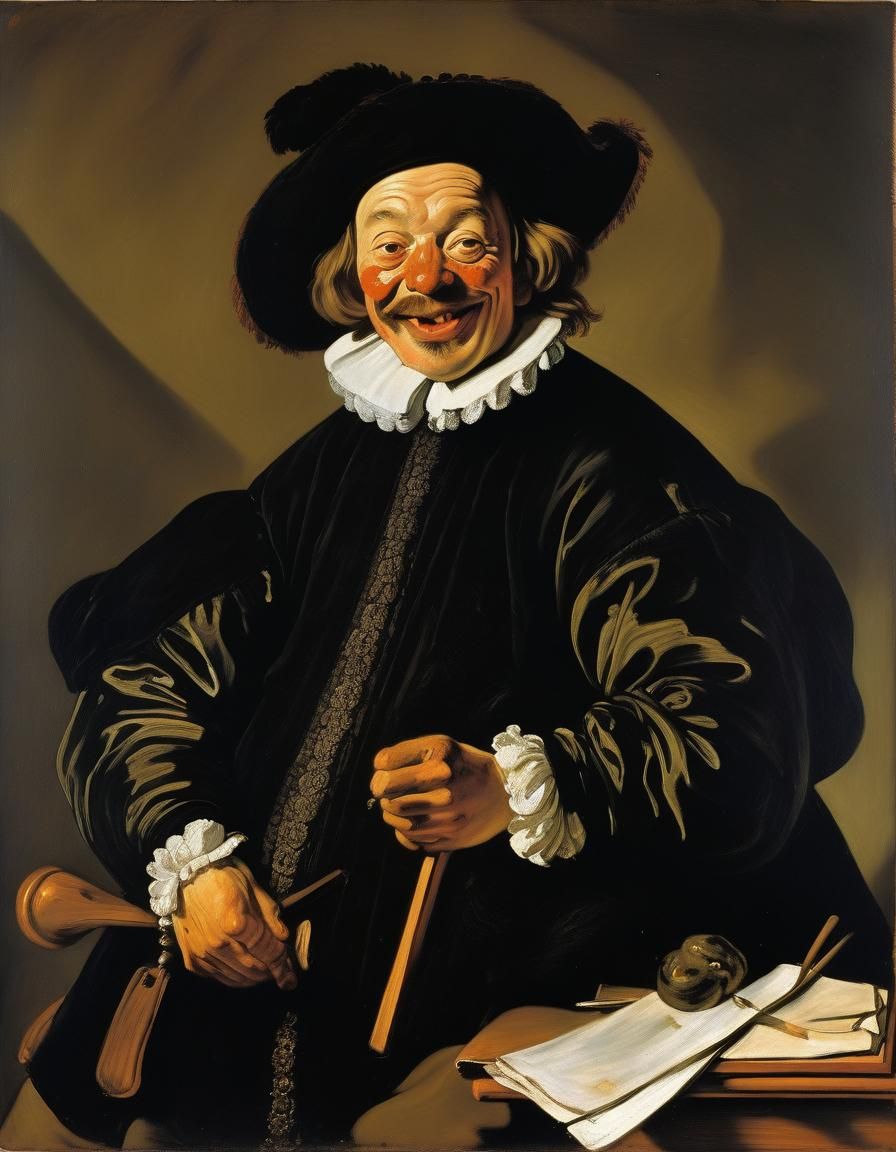 Dynamic Portrait in the Style of Frans Hals