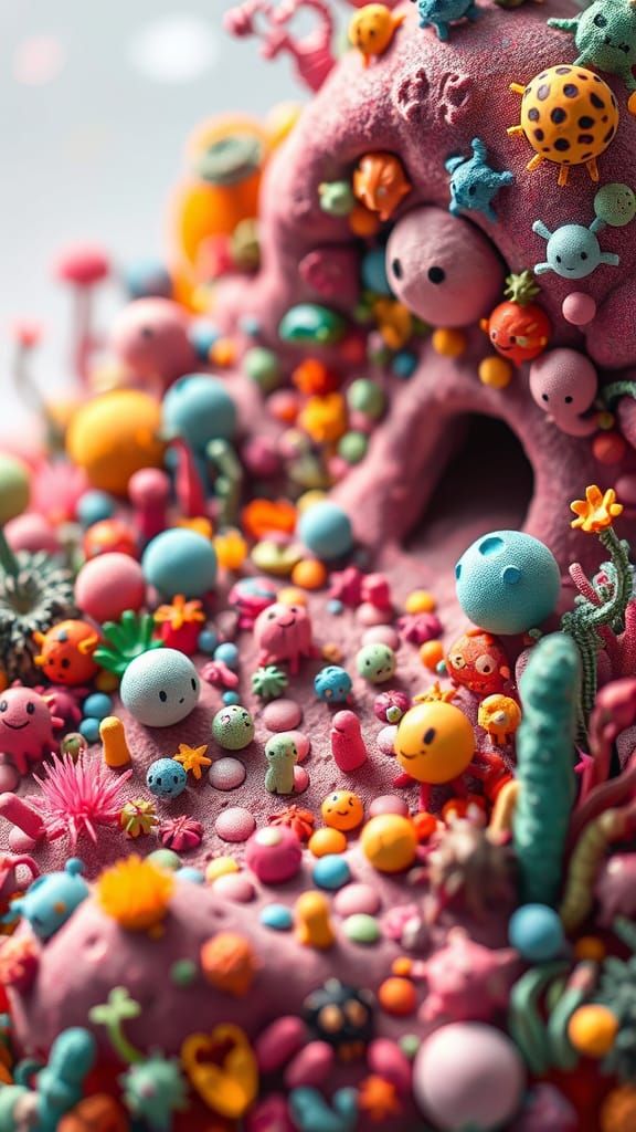 Whimsical Doodle World in Kawaii Style