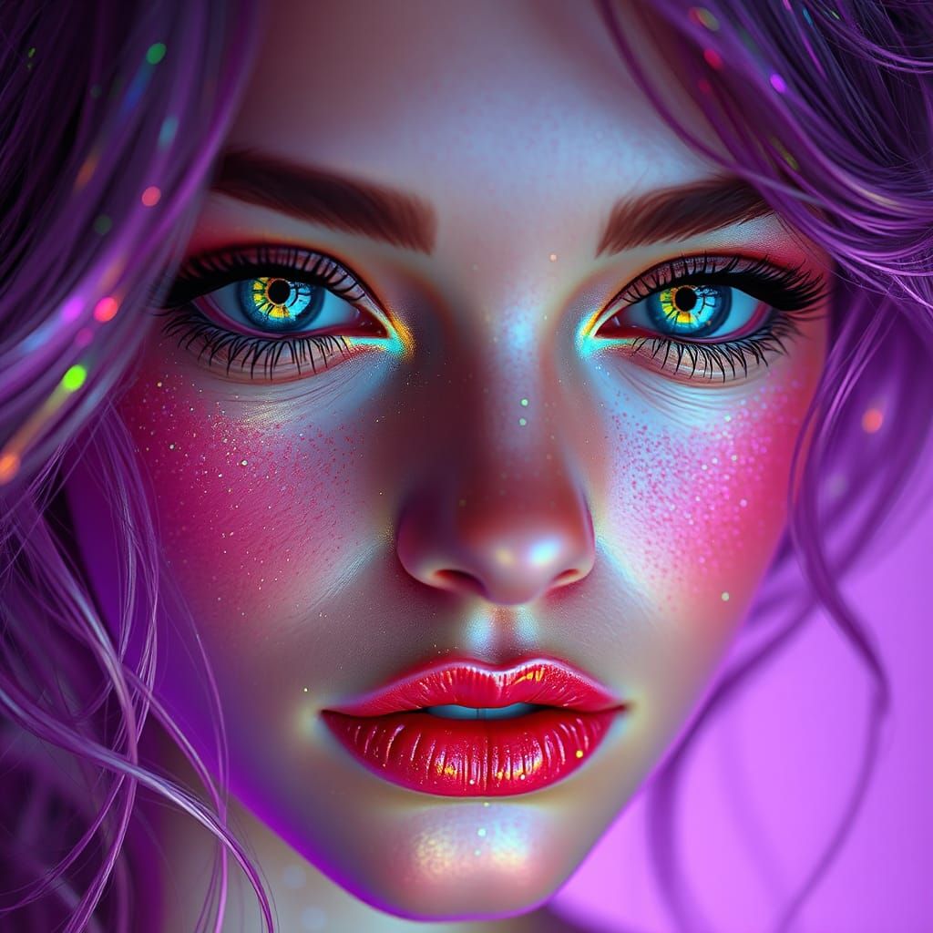 photorealistic photo, in style of art nouveau punk, beautifu...