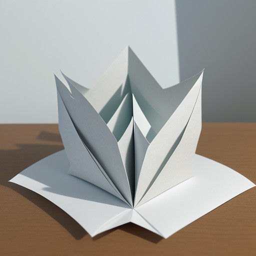 Low-Poly Paper Spaceship in Earthy Tones