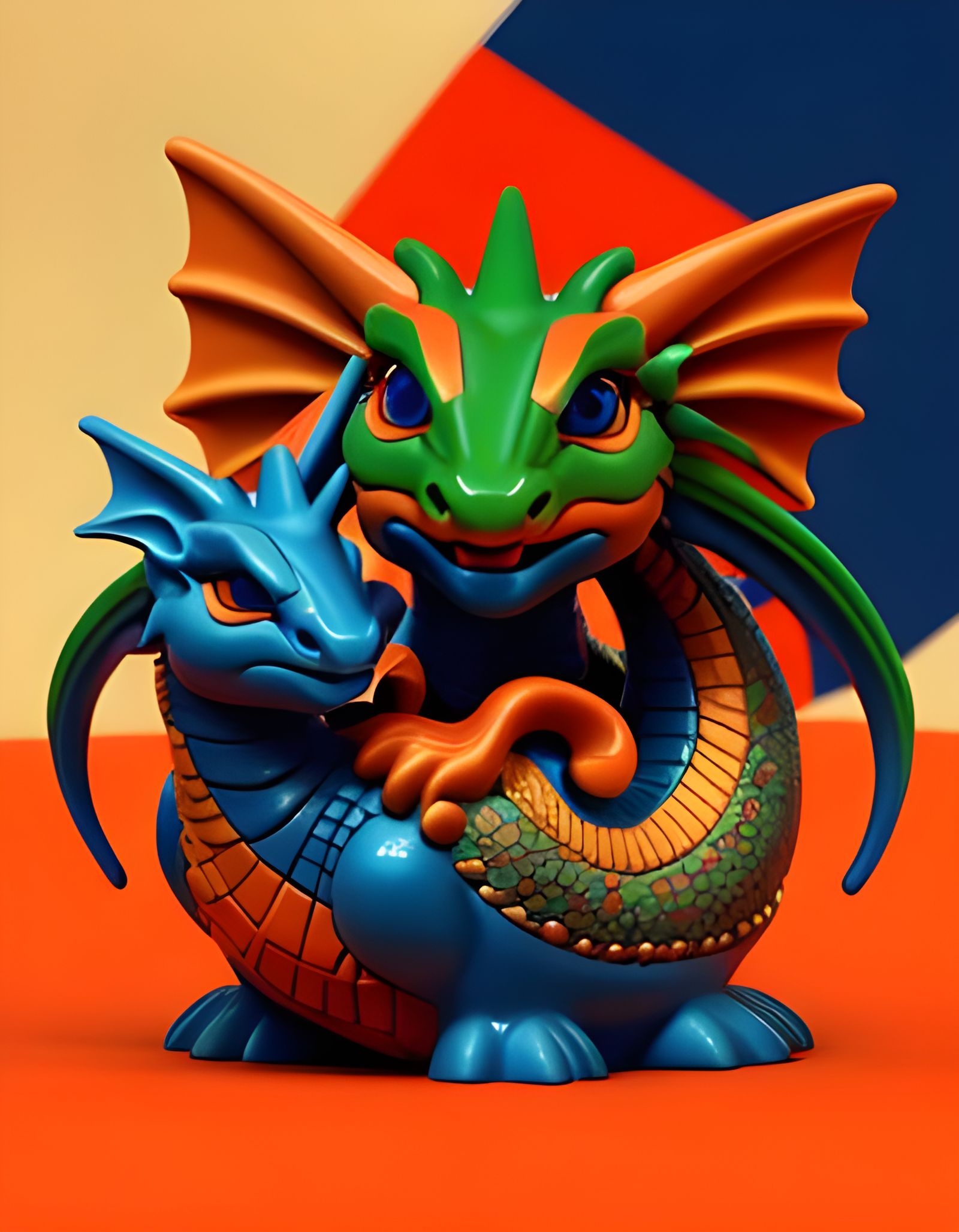 Whimsical Terracotta Dragon Clay Pottery