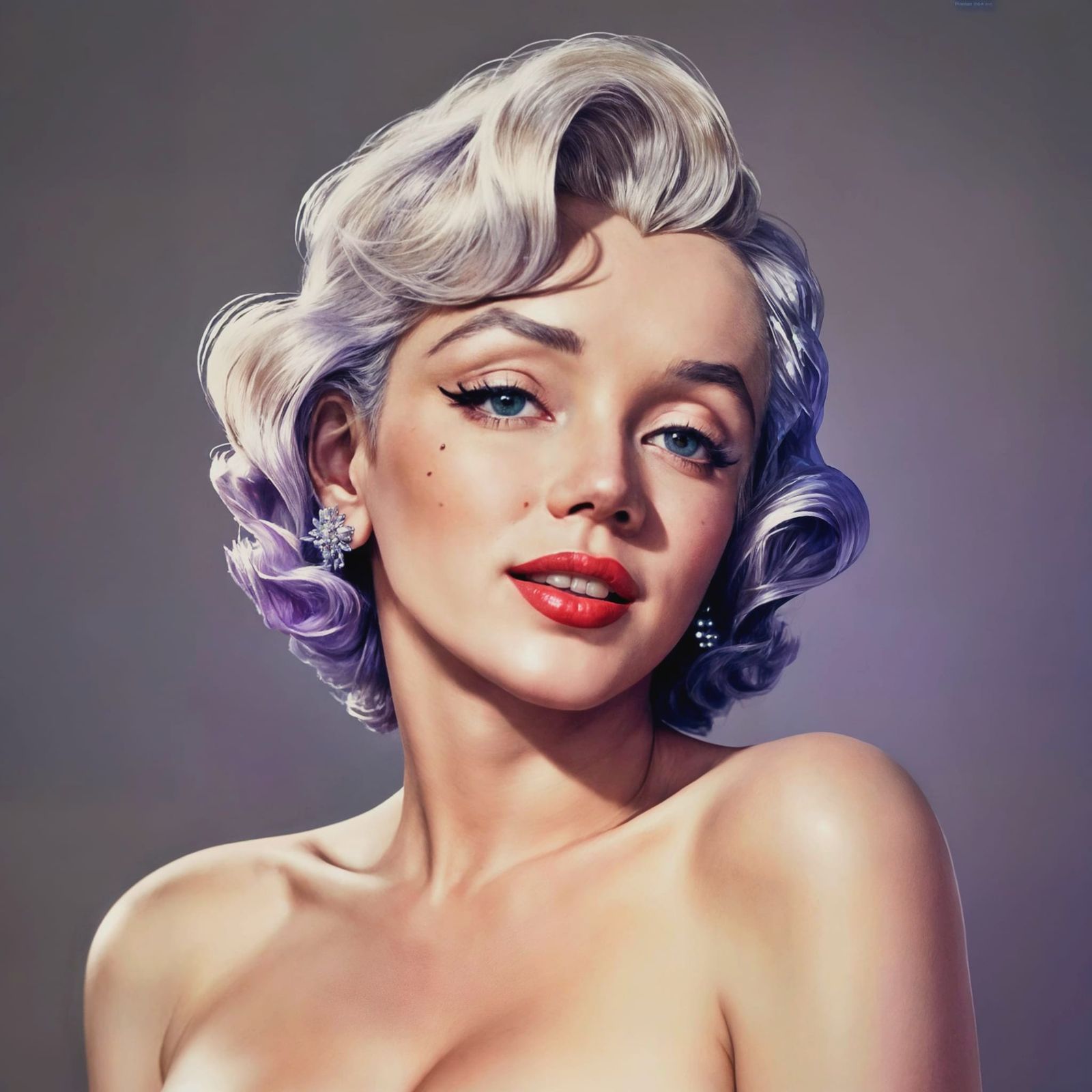 Marilyn Monroe in Lavender Draped Elegance