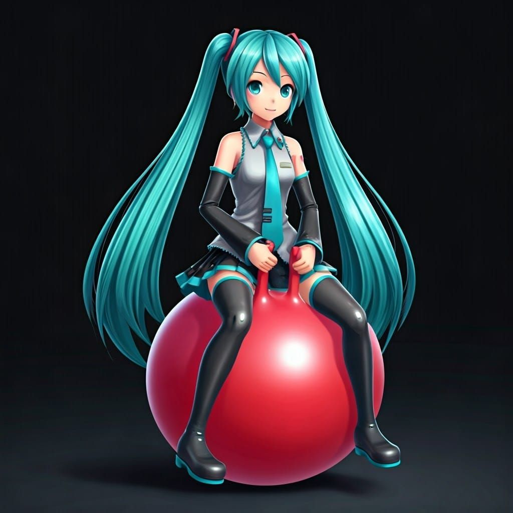 Hatsune Miku in Joyful Cinematic Motion