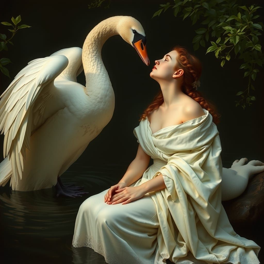 Leda and the Swan in Renaissance Style
