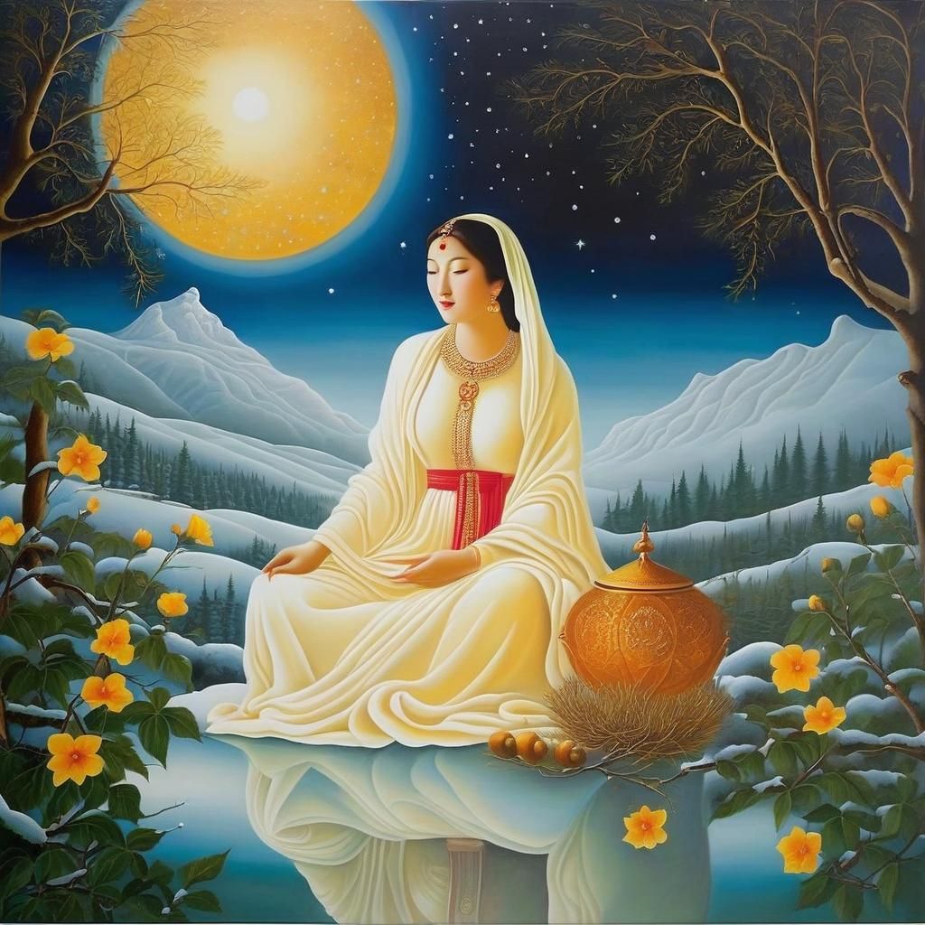 Evocative Painting with Rich Symbolism and Color