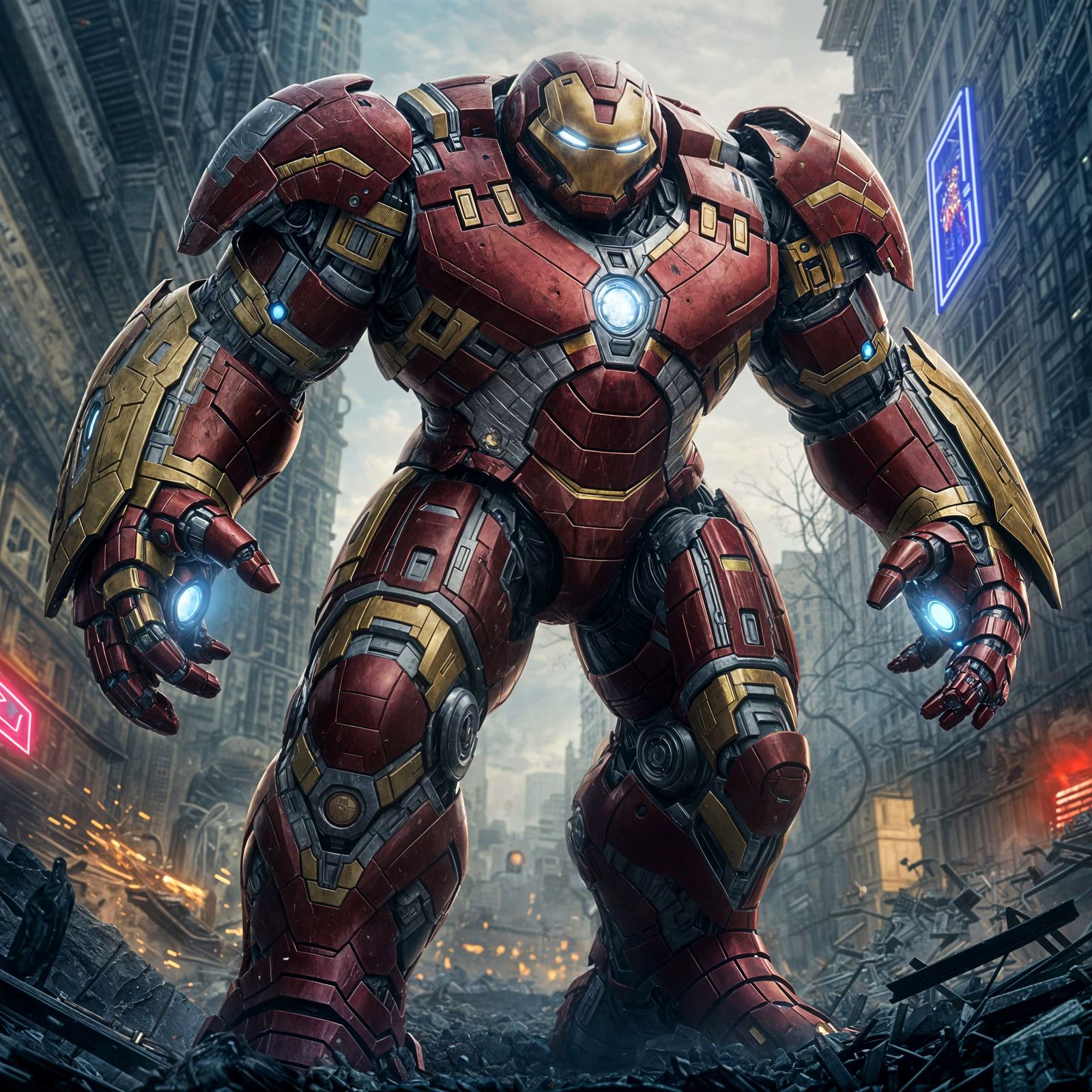 Iron Man in Iconic Hulkbuster Armor