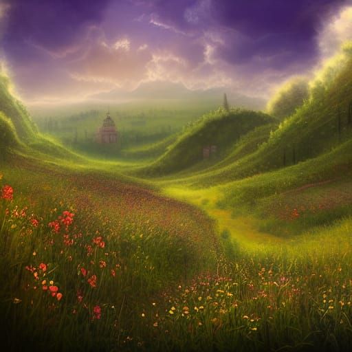 Wildflower Meadow: Fantasy Concept Art